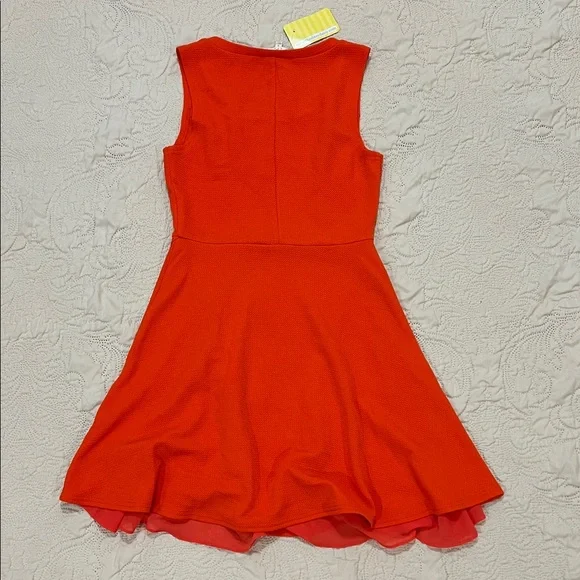Umgee Bright Orange Sleeveless Fit-and-Flare Dress - Picture 9 of 11